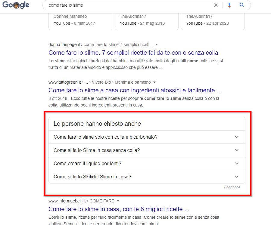 Come creare un contenuto per Google: utilizzare la funzione "le persone hanno chiesto anche"